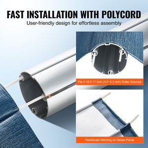Resistente 3 strati 16oz PVC blu RV tessuto 20'2 "di ricambio di lunghezza per Camper baldacchino esterno protezione impermeabile UV - Product Image 6