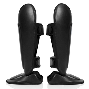 Protector de Espinillas de Piel Sintética Ajustable de Primera Calidad, Protector de Espinillas de Boxeo Transpirable y Cómodo - Product Image 3