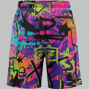 Pantalones Cortos de Baloncesto Personalizados para Hombre, Rojos y Negros, con Estampado por Sublimación, de Secado Rápido, Estilo Deportivo, Cintura con Cordón, Número 00 - Product Image 6