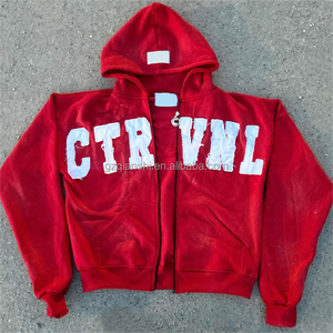 Sudadera con Capucha de Estilo Urbano para Hombre, con Pedrería, Talla Grande, Bordado Desgastado - Product Image 3