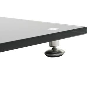 Soportes para Altavoces de Sistema de Cine en Casa de 2 Piezas, de Vidrio Templado Negro, con Diseño de 2 Pilares - Product Image 6