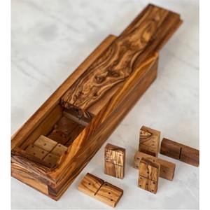 Juego de Dominó de Madera de Olivo de Lujo Hecho a Mano al por Mayor, Juego de Dominó de Madera de Alta Gama Personalizado con Caja de Almacenamiento Deslizante - Product Image 3