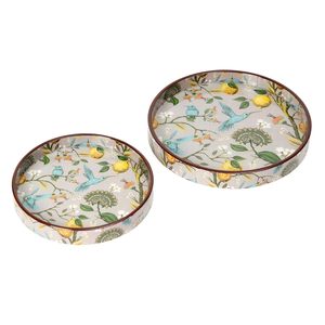 Bandejas Redondas Decorativas con Estampado de Colibríes y Plantas, Bandejas para Servir al por Mayor para Pedidos al por Mayor - Product Image 4