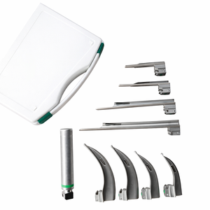 Set de Laringoscopio de Fibra Óptica con 5 Hojas Miller y 4 Hojas Macintosh, Hojas de Acero Inoxidable para Anestesia y ORL, Fibra Óptica Quirúrgica - Product Image 1