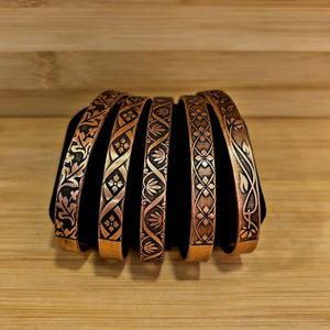 กำไลทองแดง, เครื่องประดับทองแดง กำไลทองแดงทำมือ กำไลทองแดงปรับขนาดได้ กำไลทองแดงแฮนด์เมด พร้อมกล่องของขวัญฟรี - Product Image 1