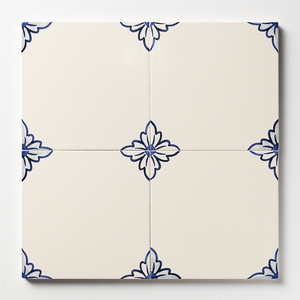 Mosaïque de carreaux de marbre en céramique émaillée bleue Garden <span class=keywords><strong>Blanc</strong></span>, découpée à la machine, motif artistique pour la décoration de crédence de cuisine - Product Image 1