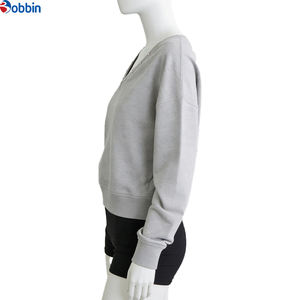 BOBBIN INDUSTRIES Sudaderas de Mujer de Algodón 100% Gris con Tachuelas, Anti-Pilling, Tallas Grandes, de Alta Calidad, Personalizadas, las Más Vendidas - Product Image 5