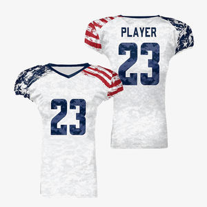 Adult American Football Jersey Half Sleeve 100% Polyester Breathable Quick Dry Moisture-Wicking Heat-Transfer Printing - Product Image 3