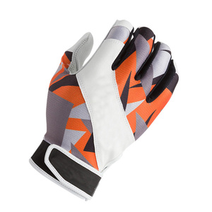 Adjustable Strap Leather Baseball Batting Gloves With Strong Palm <b>Grip</b> And Moisture <b>Control</b> Hand Protection Baseball Gloves - Product Image 4