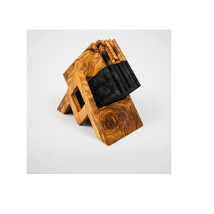 Handmade <b>Resin</b> Wood Coaster Set Holder Eco-Friendly Non-Toxic 10mm Thick Personalized <b>Table</b> Coasters for Housewarming Gift - Product Image 1