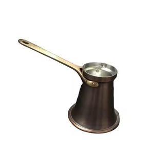 Olla turca árabe martillada para café y leche con asa, tetera y cafetera de metal, superventas, de la India al Golfo - Product Image 4