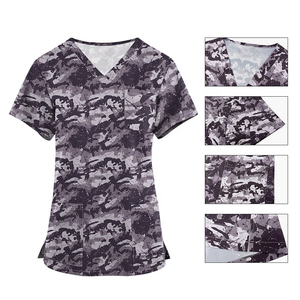Ensembles de blouses médicales personnalisées OEM en tissu polyester Dobby avec logo imprimé, unisexe, pour usage hospitalier, vente en gros - Product Image 3