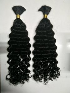 Extensiones de Cabello Remy Virgen Indio Rizado Profundo Doble Trama de 26 Pulgadas para Tejer y Coser - Product Image 1