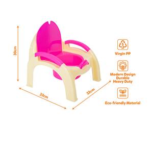 Asiento de Inodoro de Plástico Duradero, Antideslizante, Seguro, con Respaldo y Reposabrazos, de Alta Calidad, Impermeable, Ecológico y Antiolor, para el Aprendizaje del Baño - Product Image 2