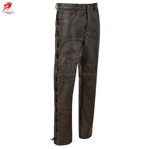 กางเกงหนังผู้ชายคุณภาพสูง เนื้อผ้านุ่ม สวมใส่สบาย เหมาะสำหรับใส่ในชีวิตประจำวันและขี่มอเตอร์ไซค์ - Product Image 2