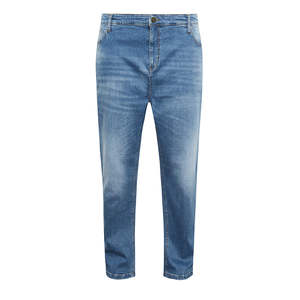 กางเกงยีนส์โลโก้สั่งทำสำหรับผู้ชาย ขายส่ง กางเกงยีนส์ทรงสลิมฟิต ดีไซน์เนอร์ กางเกงยีนส์ผ้ายืดสีน้ำเงินและสีดำ กางเกงยีนส์ผู้ชายแบบฟอก - Product Image 1