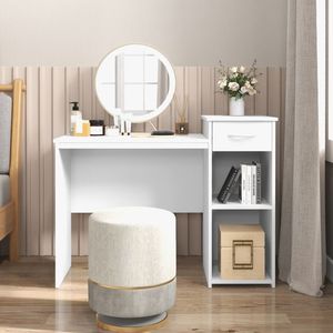 Scrivania Moderna Regolabile per Laptop e PC con Cassetto e Foro per Cavi, Scrivania per Computer con Funzionalità Essenziali - Product Image 6