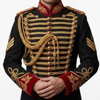 Veste militaire traditionnelle de style hussard 100% coton pas chère pour hommes, idéale pour les reconstitutions historiques et les événements