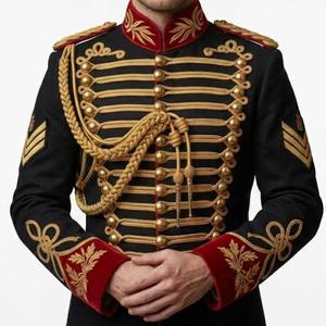 Veste militaire traditionnelle de style hussard 100% coton pas chère pour hommes, idéale pour les reconstitutions historiques et les événements - Product Image 3