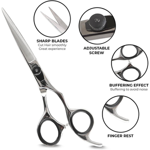 Ciseaux de coiffure professionnels de haute qualité à prix d'usine, manche intelligent, lame tranchante en acier inoxydable 4Cr13 - Product Image 5
