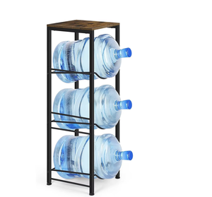 Soporte para Botellas de Agua de 3 Niveles, Fabricado en Vietnam, para Botellas de 5 Galones, con Estantes de Almacenamiento, Color Marrón Rústico, OEM/ODM - Product Image 2