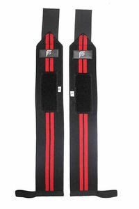 Par de Muñequeras Deportivas de Algodón y Goma Rojas, Talla Única, para Adultos, para Entrenamiento de Gimnasio, Levantamiento de Pesas y Powerlifting - Product Image 4