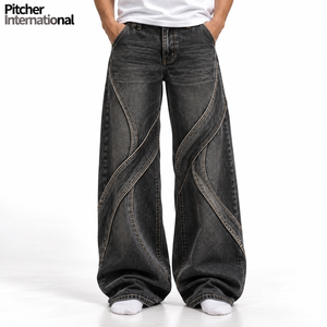 Wholesale mens <b>dark</b> wash <b>jeans</b> Custom mens <b>dark</b> wash <b>jeans</b> <b>Dark</b> wash <b>jeans</b> <b>Indigo</b> Cotton Denim Low MOQ - Product Image 1