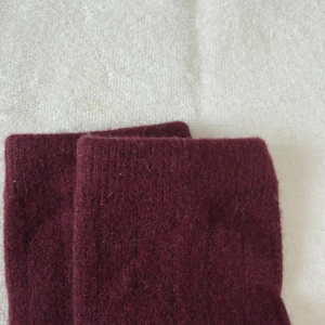 MONGOLIA Men's Burgundy <b>Ankle</b> <b>Socks</b> 100% Wool <b>Thick</b> Knitted Winter Daily Wear Thermo <b>Socks</b> Solid Color Regular Style - Product Image 4