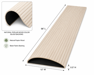 Solid Wood Flexible Panel Modern 3D Surface <b>Sound</b>-Absorbing Fluorescent Decorative Wall Covering for Living Room Dining Bathroom - Product Image 2