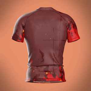 Wholesale Cheap Custom MMA Sublimated <b>Printed</b> Design Sport <b>Surfing</b> Diving Half Sleeve Rash Guard Gear Men Breathable - Product Image 3