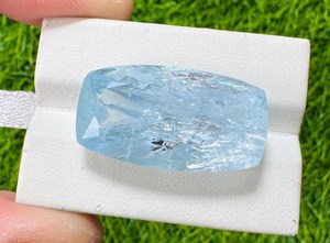 พลอยอะความารีนธรรมชาติขนาดใหญ่พิเศษ สีน้ำเงิน สำหรับทำเครื่องประดับ แหวน จี้ ต่างหู ความใสสูง - Product Image 5