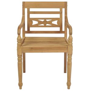 4 chaises Batavia en bois de teck massif avec coussins - Product Image 5
