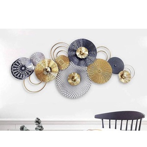 Metal <b>Wall</b> <b>Art</b> Set Abstract <b>Geometric</b> Circle Design Modern Contemporary Handmade Customizable Frame <b>Wall</b> Hanging Home Decor - Product Image 4