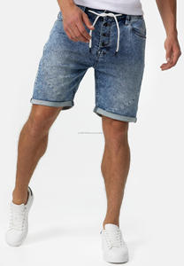 <b>Men</b> Solid <b>Jeans</b> Shorts Loose Washed Denim Shorts Custom logo 100% Cotton Casual Knee Length Shorts for <b>Men</b> - Product Image 2