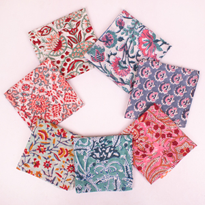 Pañuelo y Bufanda Floral de Algodón Orgánico Estampado a Mano, Transpirable, Sostenible, para las Cuatro Estaciones, Unisex, Estilo Boho, para Cuello y Cabello - Product Image 3