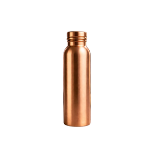 Bouteille d'eau 100% cuivre pur, anti-fuite, bouteille ayurvédique Tamba avec finition miroir simple pour le yoga, la remise en forme et une boisson saine - Product Image 1