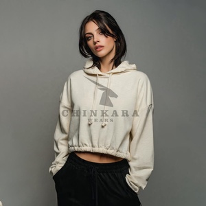 Nueva Sudadera Corta ODM 2026 para Mujer, Sudadera Corta de Manga Larga, Estilo Casual Urbano, Sudadera de Algodón/Bambú para Fitness y Descanso - Product Image 6
