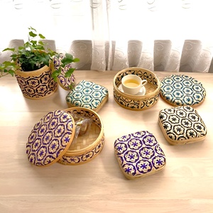 Premium quality handmade boxes hot selling wholesale sustainable bamboo weaved <b>lunch</b> box <b>set</b> - Product Image 4