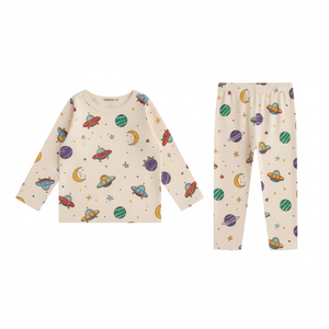 Ensemble de vêtements thermiques en coton pour enfants, léger, confortable, à porter tous les jours, ensemble de sous-vêtements d'hiver pour enfants, respirant et thermique - Product Image 1