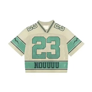 Maillot de football américain en gros pour fans, personnalisable avec nom et numéro d'équipe, impression par sublimation, fabricant OEM, fournisseur de marque privée - Product Image 1