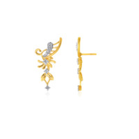 Boucles d'oreilles clous en diamant Doting Glamour, taille cœur, or jaune, pour femme, romantiques, à porter au quotidien, couleur G blanc naturel