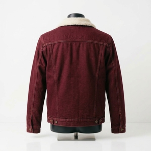 New <b>Men's</b> Winter Thicken Sherpa <b>Lined</b> Denim <b>Jacket</b> Wool <b>Jacket</b> Warm Jean Denim <b>Jacket</b> With <b>Fur</b> - Product Image 4