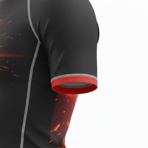 Maillot de compression à manches courtes personnalisé, sublimé, respirant, coutures durables, qualité supérieure, vêtements MMA BJJ. - Product Image 5