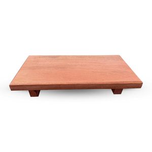 Handmade Wooden Display Riser Stand Rectangular Tabletop Display Platform Rustic Wood Pedestal for Kitchen <b>Bathroom</b> Counter Reta - Product Image 4
