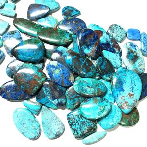 Cabujón de piedras preciosas sueltas de Shattuckita Natural, colores de pavo real azul y verde, tamaños multiforma, 20mm, 9mm, 14mm, joyería de calidad AAAAA - Product Image 5