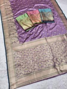 Sari Tradicional Indio de Satén con Bordado Zari para Bodas y Eventos Festivos, Atuendo Elegante para Mujer - Product Image 2