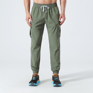 Nouveau pantalon de jogging cargo pour homme, coupe droite ample, décontracté élégant, élastique, noir, pour le sport et la gym, idéal pour l'été - Product Image 2