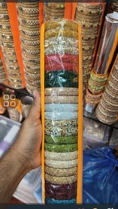 Luxury Embroidery Work Pearl Zinc Alloy Bangles for Women Handmade Designer Jewelry Wedding Festive Wear Gifting India - Product Image 6