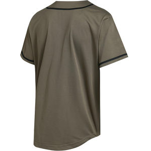 Maillot de baseball pour homme à 6 boutons, fermeture frontale, chemise de match, bordure noire, tenue d'équipe athlétique, style urbain, haut de sport - Product Image 2