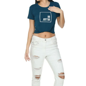 T-shirt Femme Streetwear Col Tombant 220g Qualité Supérieure Coupe Droite 100% Coton Tricoté Lourd – Le Meilleur Choix - Product Image 6